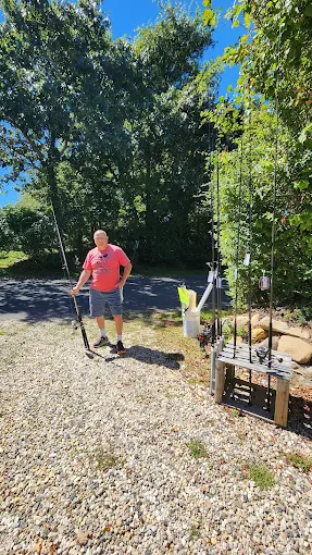 Out front with the rods