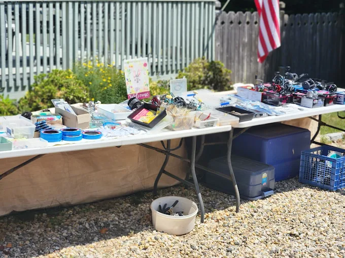 Tackle table, fully stocked